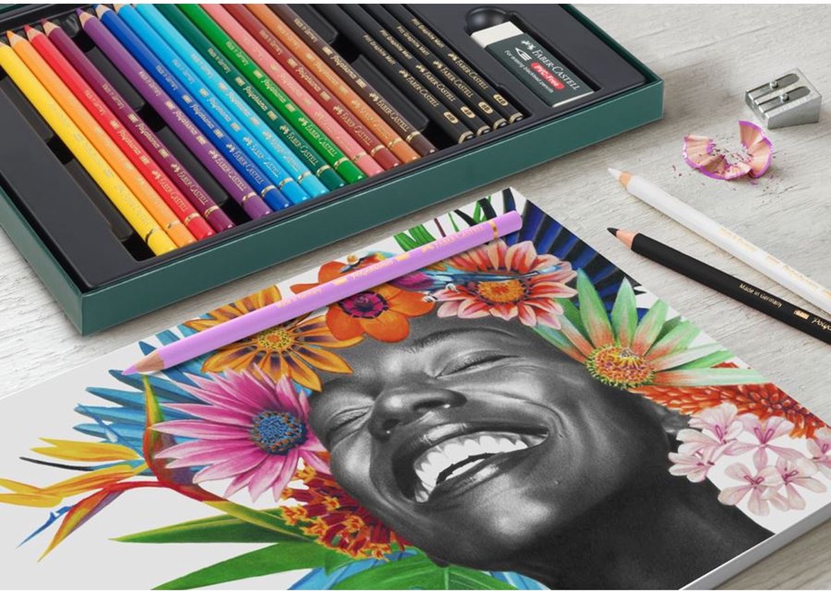 Faber-Castell tekenset - Polychromos en Pitt Grafiet Matt 50-delig