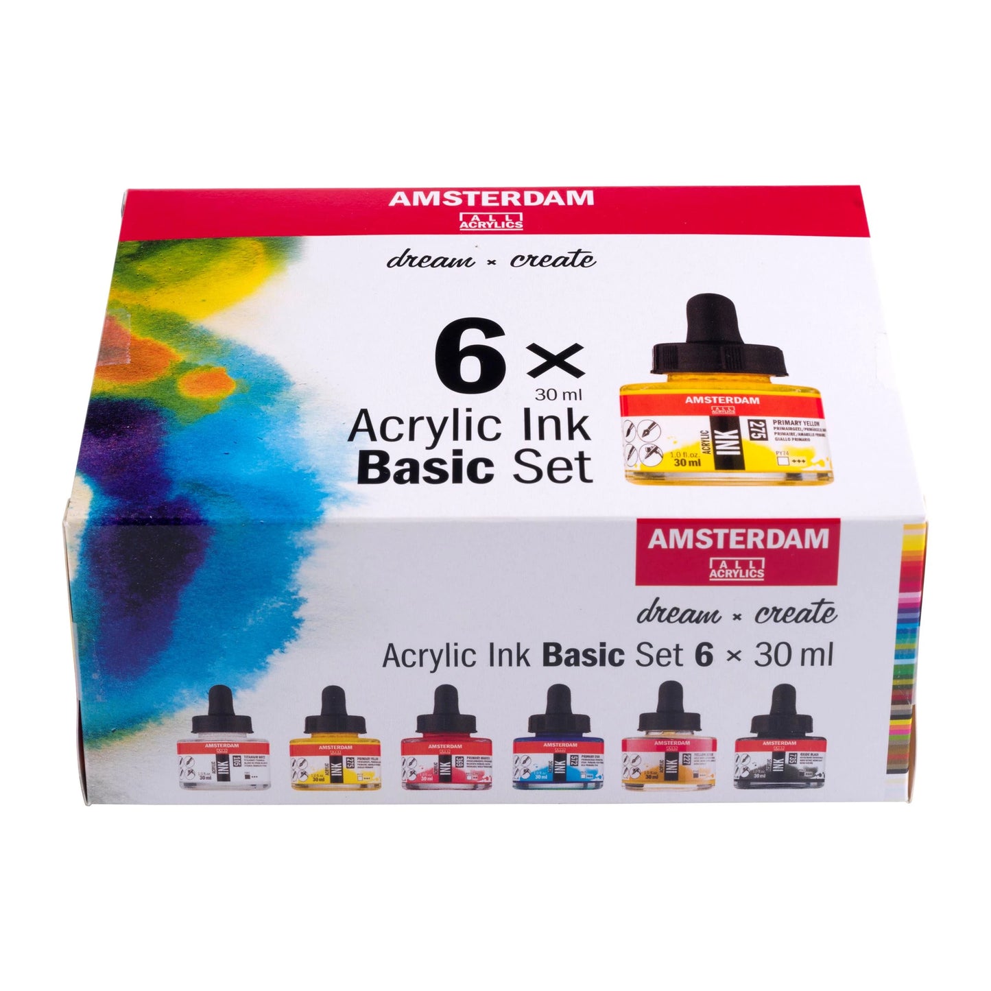 Acryl Inkt Basis set 6x30 ml Amsterdam