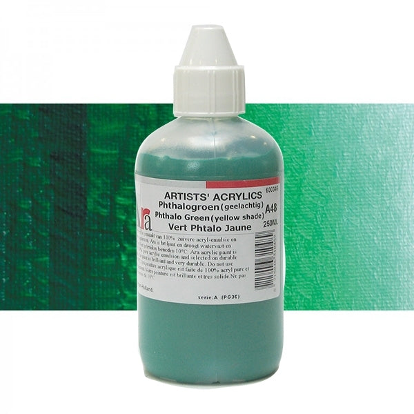 ARA 250ml A48 PHTHALOGROEN GEELACHTIG Artists Acrylics