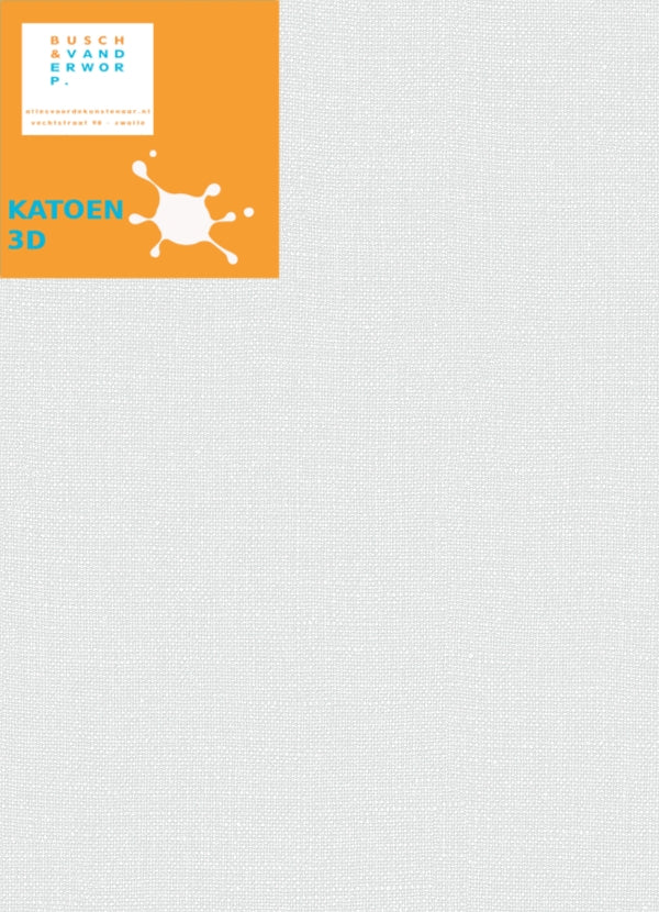 50x100 cm, 3D Katoen schildersdoek online verkopen we deze alleen per doos van 3. Prijs is per stuk