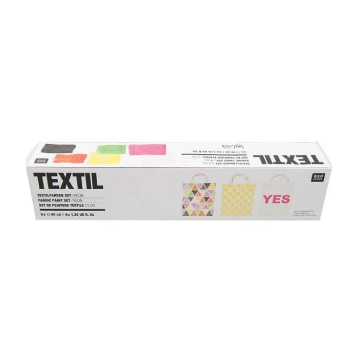 Textielverf set Neon 6 x 40 ml Ricodesign