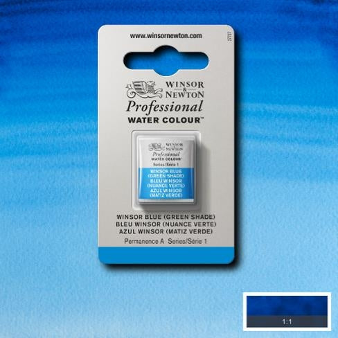 Winsor Blue (green shade) napje 707 S1 Artist's Aquarel Winsor & Newton