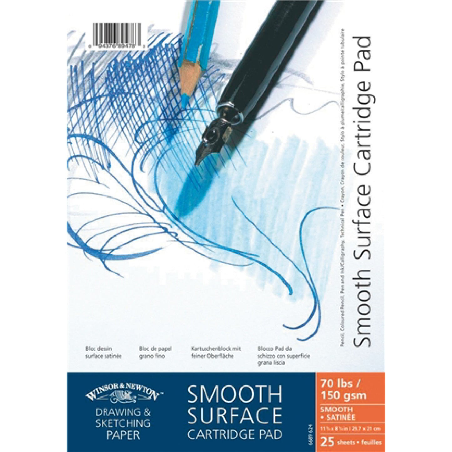 A2 Smooth Surface 150 gr. Tekenblok Spiraal 25 vel Winsor & Newton