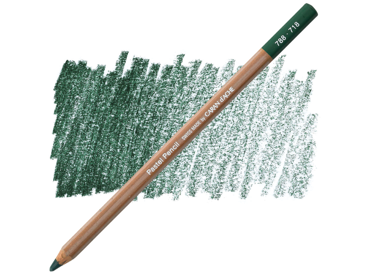 140 Middle Phthalo. Green Pastel Potlood Caran D'Ache