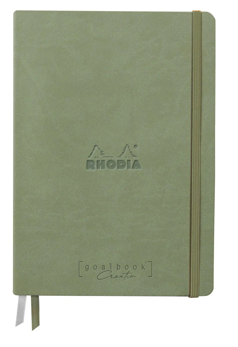 Dummie groen A5 200gr Rhodia Creation Goalbook wit papier gebonden