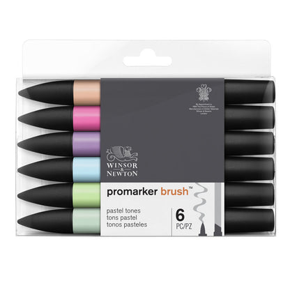 BrushMarker Set 6 PASTEL TONES