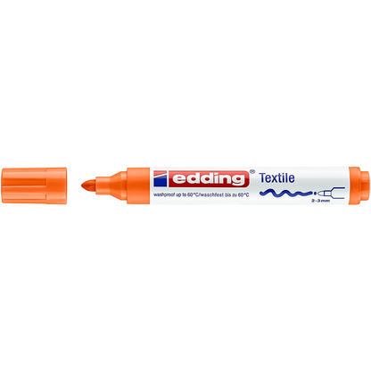 Textielstift 4500 Oranje 06 ronde punt Edding