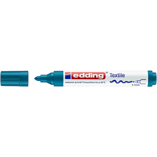 Textielstift 4500 Turquoise blauw 33 ronde punt Edding