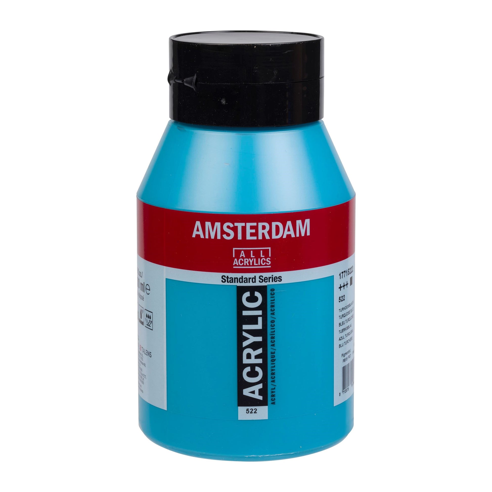 522 Turkoois blauw 1 liter Acryl 1000ml  pot Amsterdam