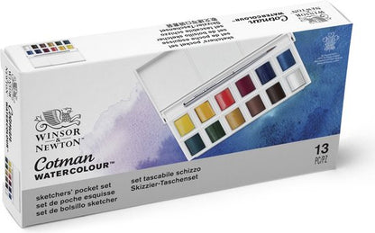 Study Aquarel set 12 napjes Cotman Sketchers box Winsor & Newton