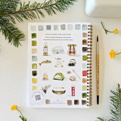 Aquarelverf werkboek - Camping - emily lex studio watercolor workbook