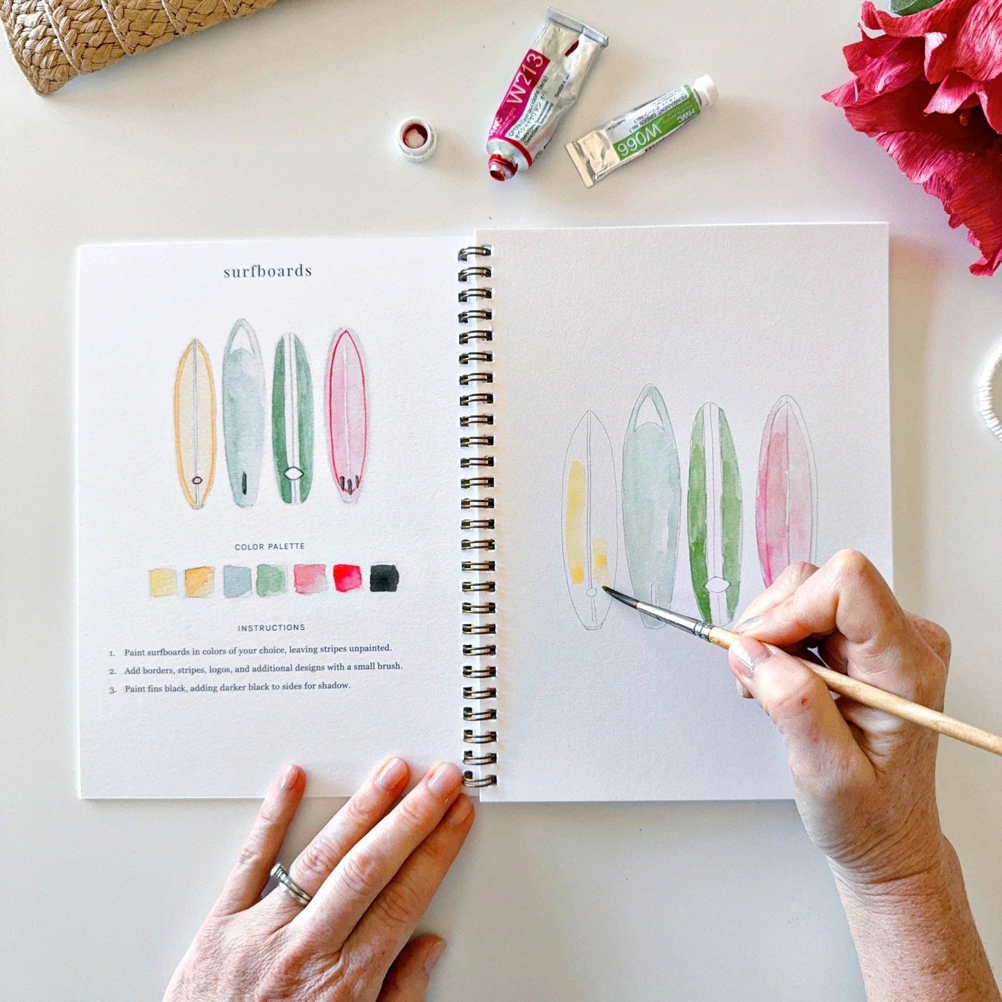Aquarelverf werkboek - Tropisch - emily lex studio watercolor workbook