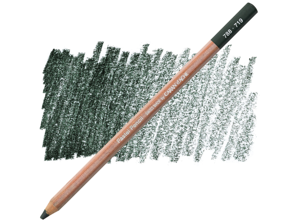 719 Dark Phthalo. Green Pastel Potlood Caran D'Ache
