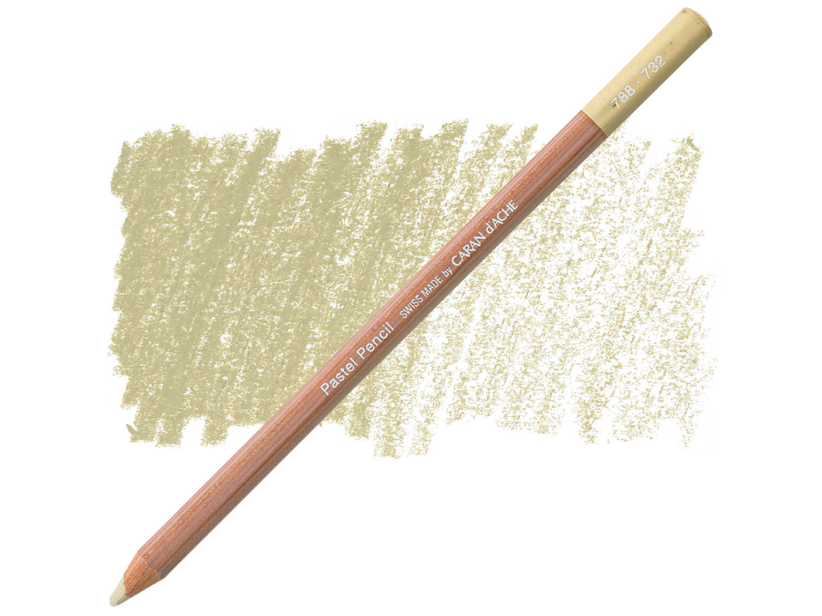 732 Brown Olive 10% Pastel Potlood Caran D'Ache