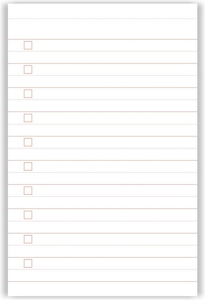 A-Journal Lijstjes kladblok - Rood 160 blz