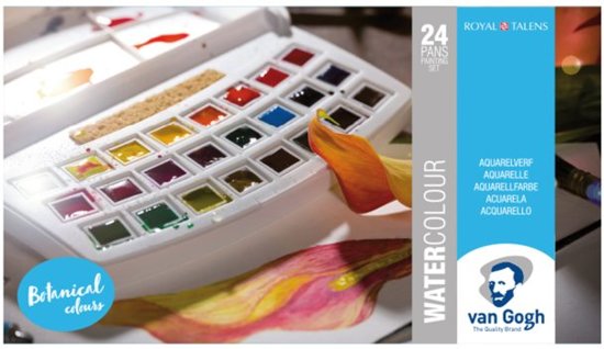 Van Gogh Waterverf set 24 napjes botanische kleuren Aquarelverf