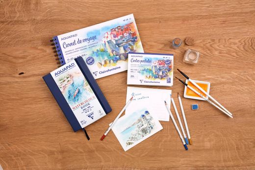 Aquapad 300 gr. A6 10,5 x 14,8 cm (24 bladzijdes) Aquarelpapier Clairefontaine