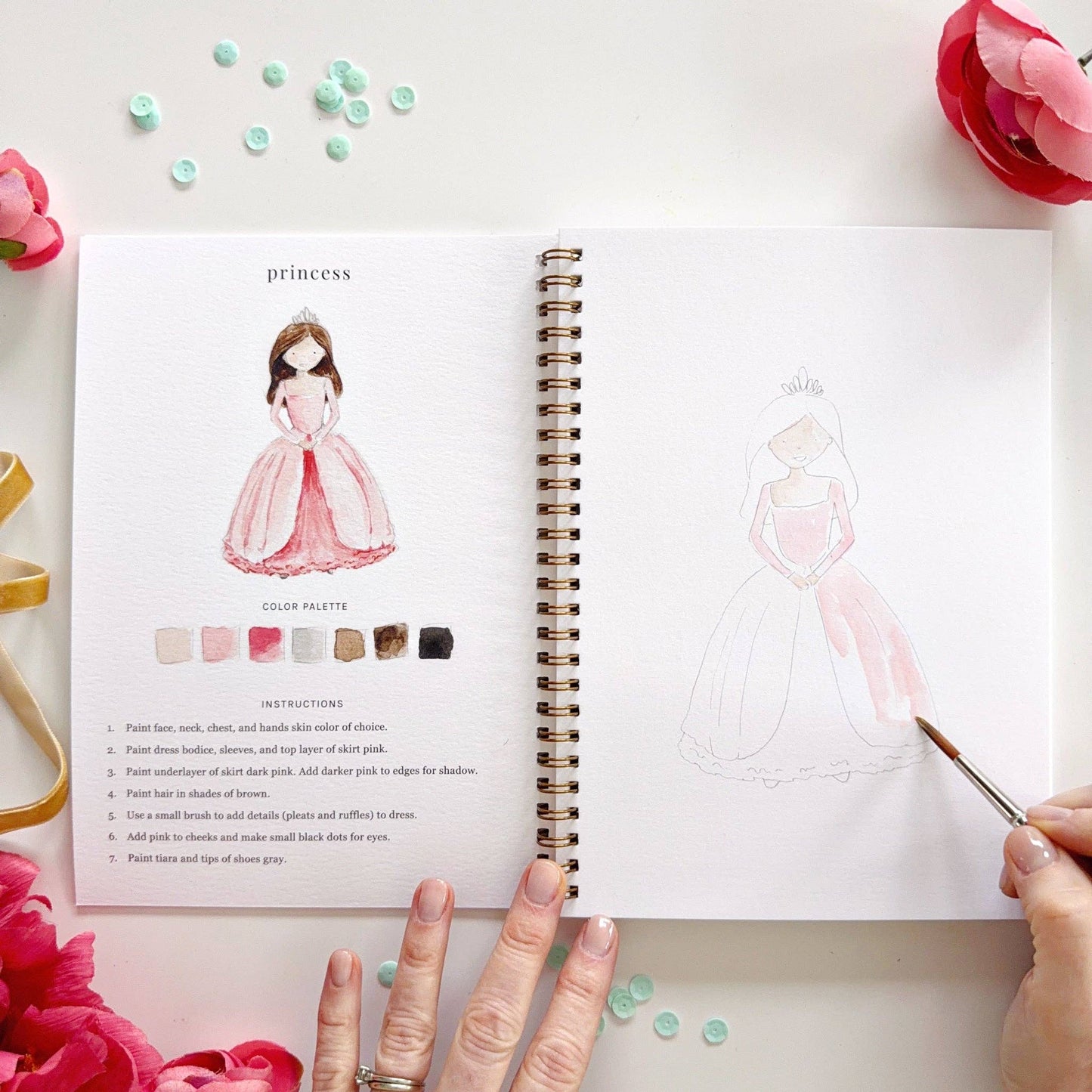Aquarelverf werkboek - Sprookjes- emily lex studio watercolor workbook