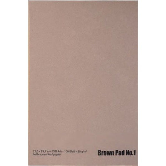 Tekenblok Brown Pad No.1 A4 100 vel 90 gram AMI