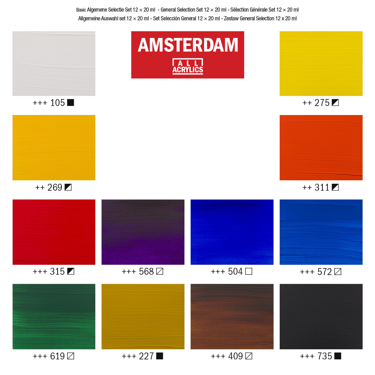 Amsterdam Acrylverf Set 12 x 20 ml