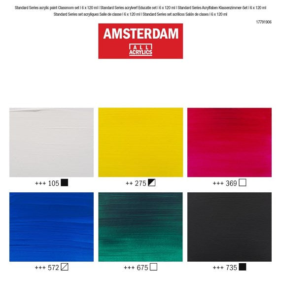 Amsterdam Acrylverf Classroom Set 6 x 120 ml