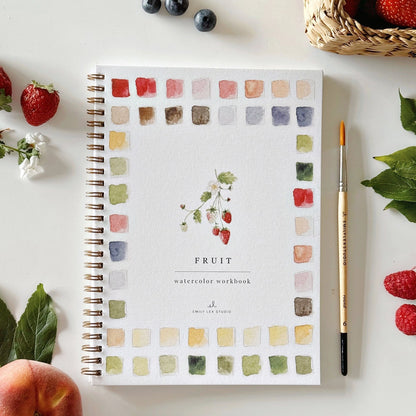 Aquarelverf werkboek - Fruit- emily lex studio watercolor workbook