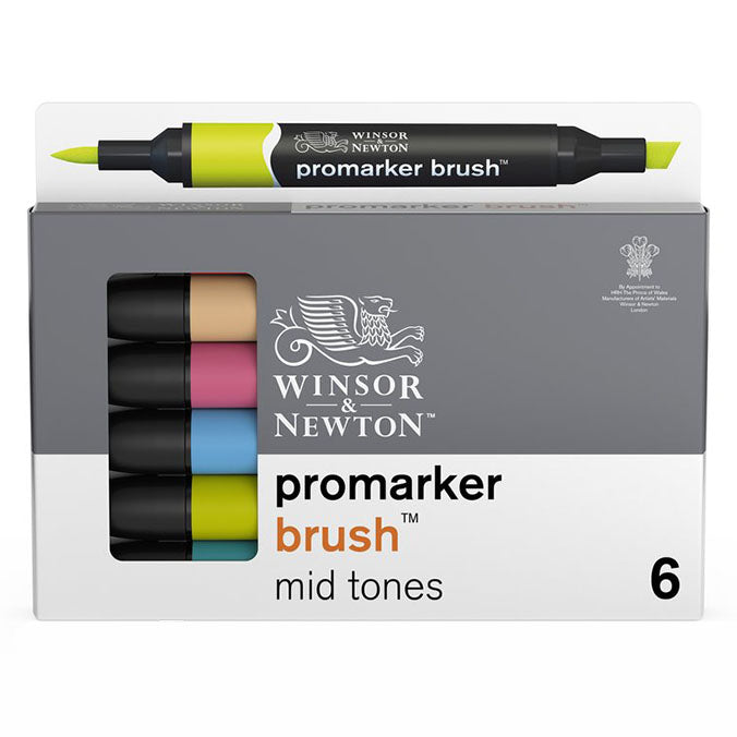 BrushMarker Set 6 MID TONES