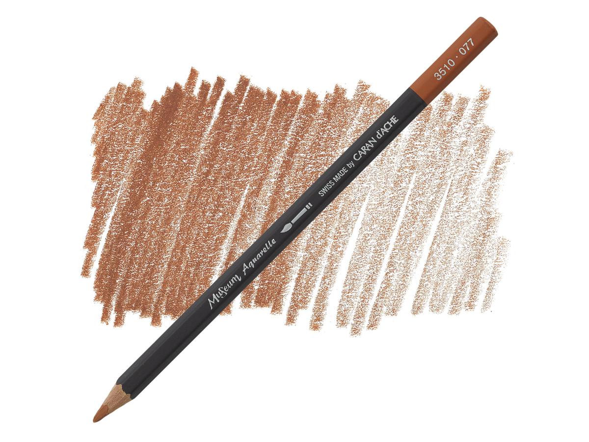 Burnt Ochre 77 museum aquarel Caran D'Ache