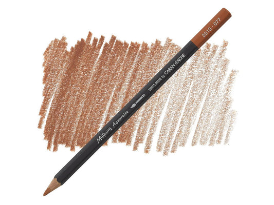 Burnt Ochre 77 museum aquarel Caran D'Ache