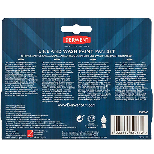 Derwent Line and Wash  Paint Pan set