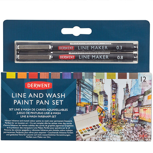 Derwent Line and Wash  Paint Pan set