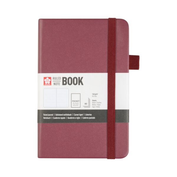 Dummy Bordeaux Rood 9x14 80 vellen lined Sakura