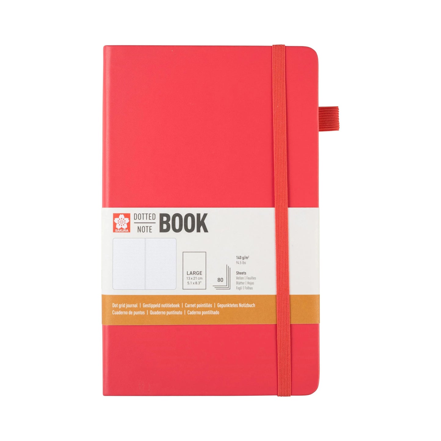 Dummy Koraal Rood A5 80 vellen dotted Sakura