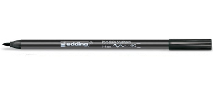 Porseleinstift 4200 Zwart 001 ronde punt 1-4 mm Edding