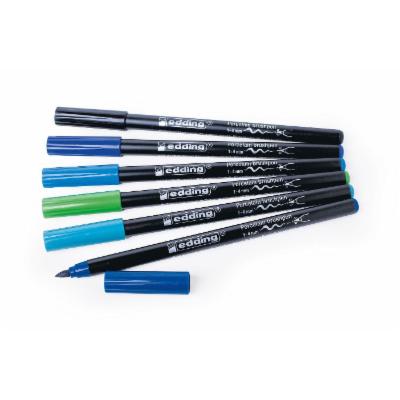 Porseleinstift 4200 Cold tones set 6 ronde punt 1-4 mm Edding