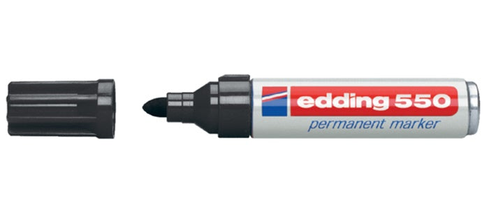 Edding 550 Zwart 001 rond 3-4 mm Permanent Marker