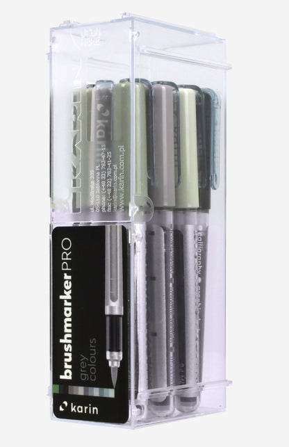 Brushmarker PRO 12 "Grey colours" set Karin