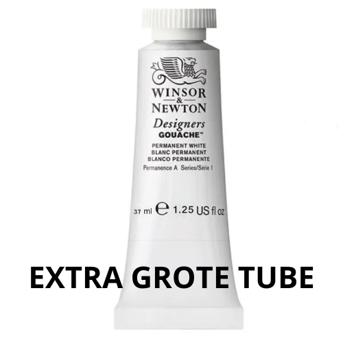 PERMANENT WHITE 512 grote tube 37ml. S1 Designers Gouache Winsor & Newton