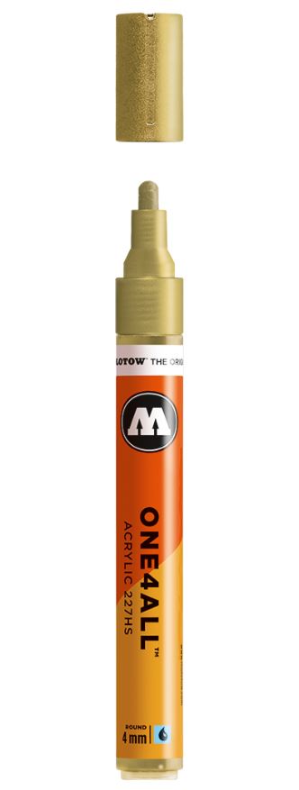 METALLIC GOLD 227HS 4mm Molotow One4All Acryl Marker