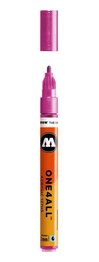 METALLIC PINK 127HS 2mm Acrylmarker Molotow One4All