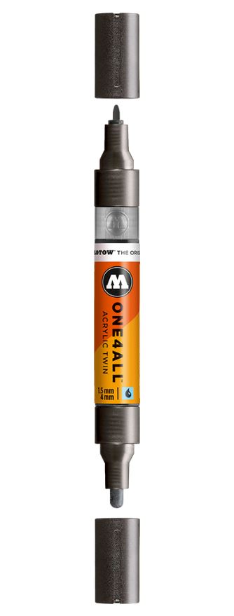 Metallic Black Twin Marker One4All Molotow