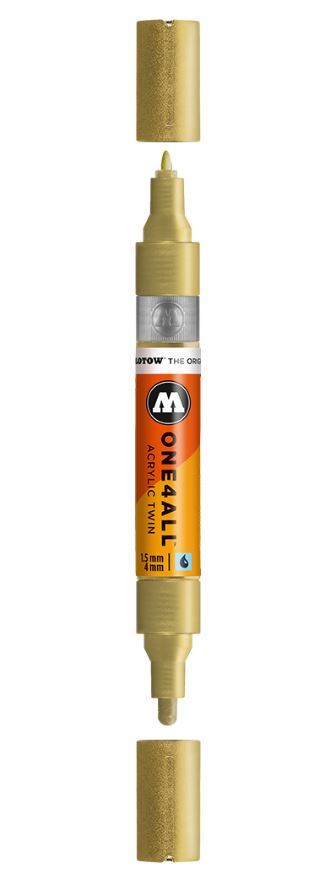 Metallic Gold Twin Marker One4All Molotow