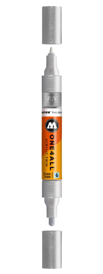 Metallic Silver Twin Marker One4All Molotow