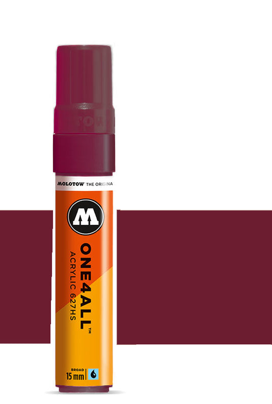 627HS 15mm BURGUNDY Molotow One4All Acryl Marker