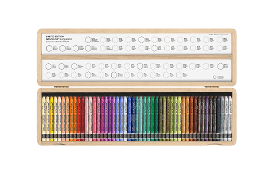 Neocolor special edition Houten box 50 stuks aquarel pastel Caran d'ache