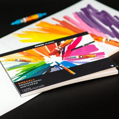 One4all professional sketchbook a4 landscape MOLOTOW papier 40 vellen zachte cover
