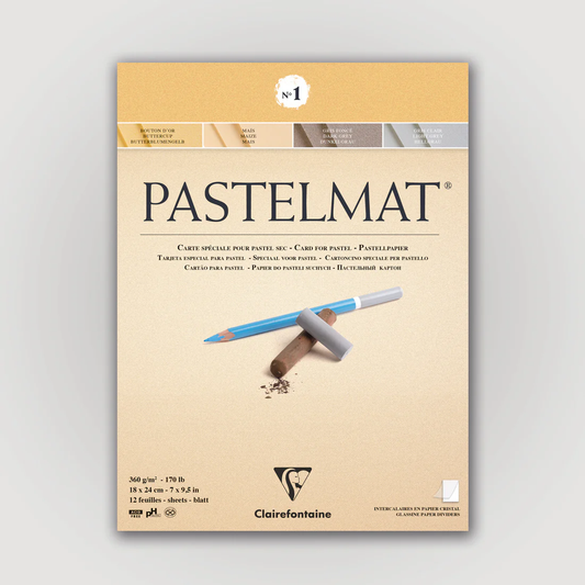 Pastelmat No. 1 (Creme/grijs) 360gr 18x24 Clairefontaine Gekleurd Pastelpapier