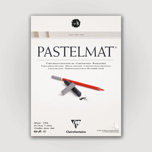 Pastelmat No. 3 (Wit) 360gr 18x24 Clairefontaine Gekleurd Pastelpapier