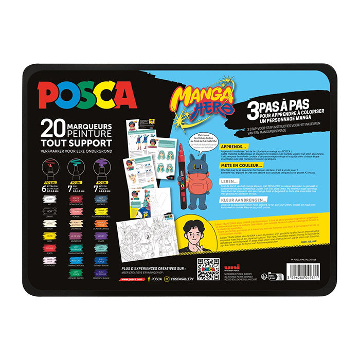 Posca set Manga Hero 20 verf stiften