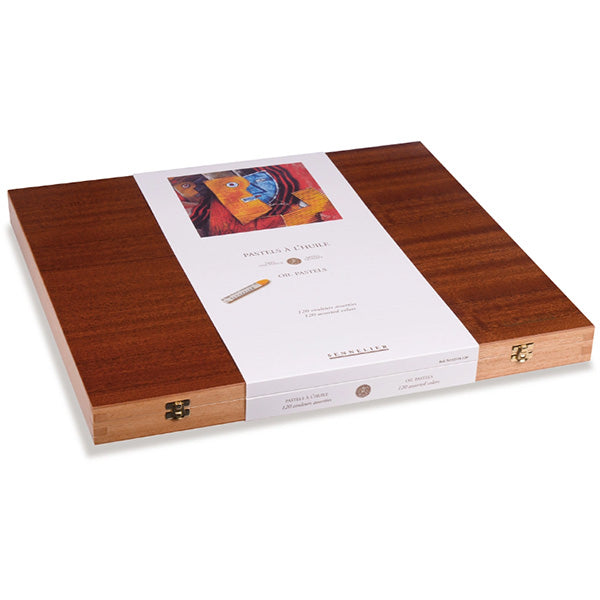 Set 120 pastels houten koffer Oliepastels Sennelier